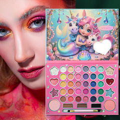 41-Color Eyeshadow Palette with Dual-Ended Brush - Matte & Shimmer Long-Lasting Eye Makeup Set, Highly Pigmented Pro Palette