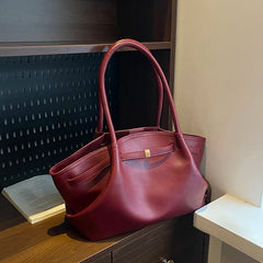 Branded Designer Shoulder Bags For Women Soft PU Leather Large Capacity Shopper Tote Set 2025 New Commuting Handbags Black