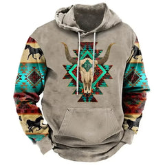Men Hoodies Western 3d Print Cowboy Women Hooded Sweatshirts Men Oversized Pullovers Vintage Streetwear Clothing Kid Hoodie