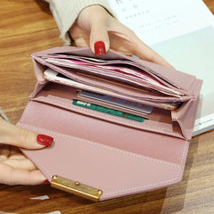 2025 New Fashion Women Wallets Leather Hasp Wallet Women's Long Design Purse Clutch Women Lady Wallet Phone Pocket Cartera Mujer