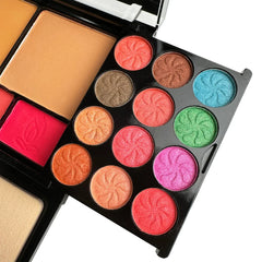 37 Colors Makeup Palette Kit Mini Travel Size Eyeshadow Blush Pressed Powder Lipstick Set Korean Cosmetics Women Waterproof