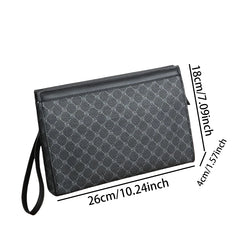 Men's Clutch Bag, Large Capacity, Business Casual, Plaid Trendy Bag, Classic Style Handbag, Men's Bag