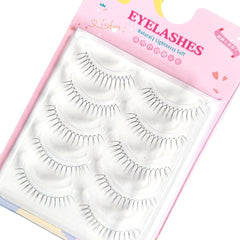 5 Pairs False Eyelashes A Type Eyelashes Upgraded Lash U-shaped 0.14mm Transparent Stem Soft Natural Eye Lashes Mink
