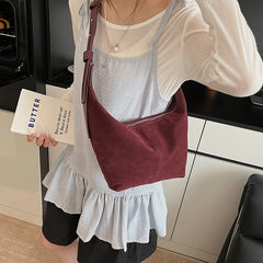 Crossbody Bags for Women Large Capacity Luxury Handbags Suede Leather Shoulder Bags Female Casual Travel Hobos Bag Vintage Sac