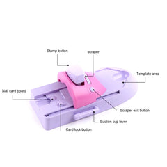 Nail Art Diy Printer Printing Manicure Machine With 6 Metal Pattern Plates Nail Polish Painting Machine Set DIY Nail Art Tool