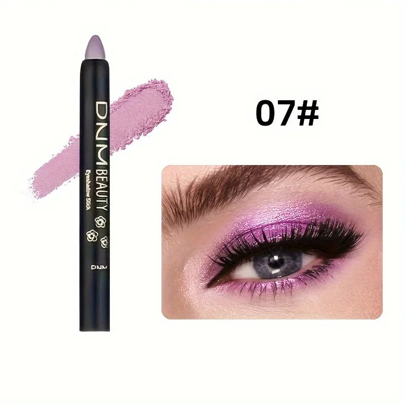 Shimmery Monochrome Eyeshadow Pencil - Waterproof, LongLasting Eye Makeup in Black, Blue, Pink, Purple, Fair - 9 ColorGlitter Ey
