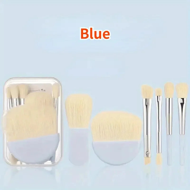 6Pcs Mini Makeup Brushes Set With Box Portable Cosmetic Powder Foundation Blush Blending Concealer Make Up Brushes Makeup Tool
