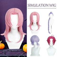 Cosplay Wig for Parties Weddings Halloween, Anime Movie Kpop Heat Resistant Synthetic Fiber Wigs, Costume Prop