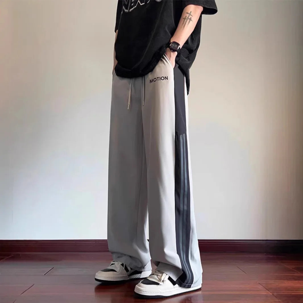 High Street Casual Pants Men Wide-leg Straight Corduroy Trousers Spring Autumn Fashion Jogger Couple Streetwear New Sweatpants