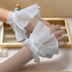 Nail Decorations For Nail Art Lace Fake Pleated Cuff Manicure Photography Props Fake Sleeves Nails Accessories Salon Supplies