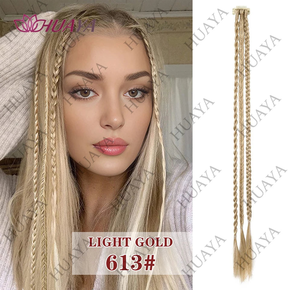 Wig，Synthetic Ponytail Twisted Braid Clip in Hair Extensions Long Braids Ponytail Hairpieces For Women Girls Daily Party Cosplay