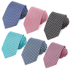 Mens Silk Necktie Luxury Animal Pattern Tie