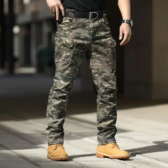 Mens Waterproof Cargo Pants Elastic Multiple Pocket Military Male Trousers Outdoor Joggers Pant Plus Size Tactical Pants Men