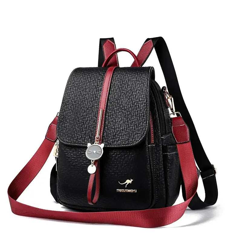 Fashion Backpack for Women Pu Leather Back Pack Ladies Travel Rucksacks Cute Shoulder Bags Designer Large School Bag for Girls