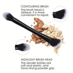 Makeup Brushes Double Ended Contour Brush Sculpting Foundation Concealer Powder Blush Brush Liquid Cream Women Cosmetic Tool