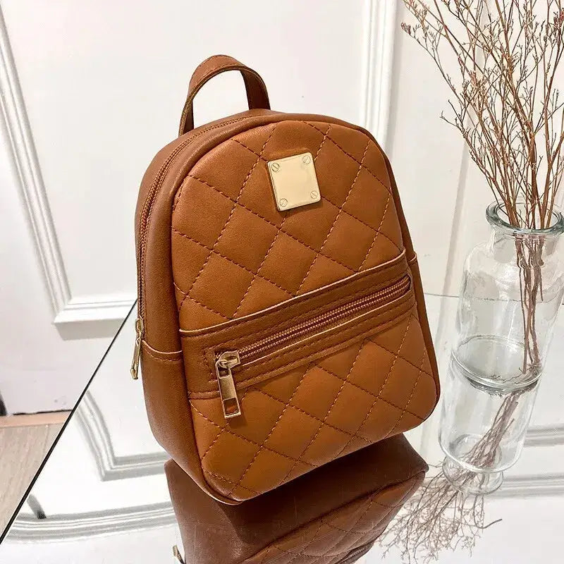 Fashion Backpack Women Designer PU Leather Small Girl Backpack Bag Leisure Women Shoulder Bag Mini School Backpack Travel Bag