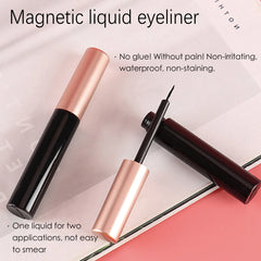 5 rows of 10 pairs of magnetic false eyelashes, 10-15mm, naturally thick and curled black eyelashes, with magnetic eyeliner