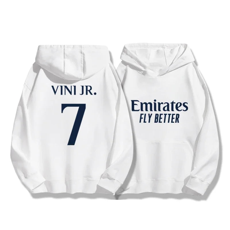Men's Football Hoodie Autumn_Winter Madrid 7_10 Sports Training Running Hoodie Casual Fashion Loose Street Coat For Women