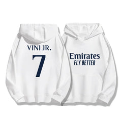 Men's Football Hoodie Autumn_Winter Madrid 7_10 Sports Training Running Hoodie Casual Fashion Loose Street Coat For Women