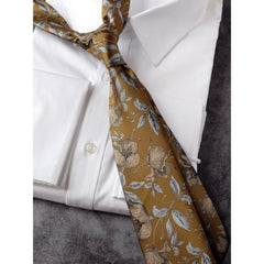 Patterned Tie Casual High-end Hand-knotted Korean Style Suit Shirt for Men and Women Embroidered Floral Black Blue