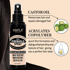 Hair Building Fiber Powder Instant Hair Texture Volume Fiber Hold Spray Long-Lasting Hold Thickening Mist for Cover Bald