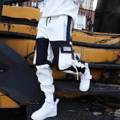 Men Cargo Pants Streetwear Cargo Pants with Multi Pockets Crotch Loose Fit Thick Warm Fabric Mid Waist Buckle Decor for Men