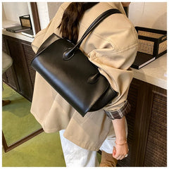 2026 Trendy Light Luxury Tote Bag Niche Design Commuting Simple Women's Handbag High Quality Soft Leather Underarms Bag Gifts