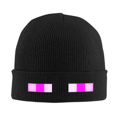 Enderman Eyes Game Knitted Hat Women's Men's Skullies Beanies Winter Hat Acrylic Cartoon Casual Melon Cap