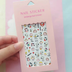 Snoopy Nail Stickers Self-adhesive Students Diy Stickers Anime Childlike Sticker Charms Manicure Decor Girl Nail Manicure Decal