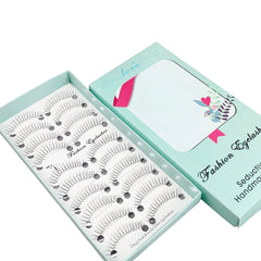 10 Pairs Of False Eyelashes Anime Style 11Mm Curled C-Shaped Thickness 0.07 No Deformation