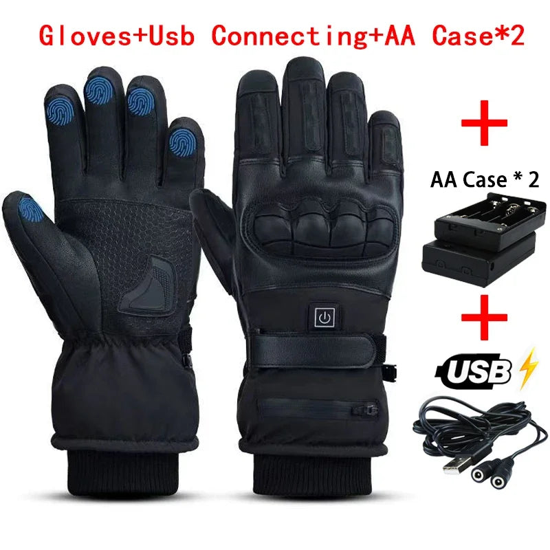 heated Tatical Glove Motorcycle Gloves Man Bicycle Supplies for You Automobiles and Motorcycles Bike Accessories Men's Cycling