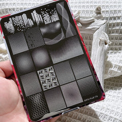 Nail Art Stamping Plate, Stamping Steel Plate, Beginner-Friendly, No Hand Painting Needed, Nail Decoration Template, Abstract Halftone Geometric Polka Dot, Futuristic Dot Matrix, Tech Gradient Pattern, Quick Nail Art, Lazy Na