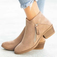 Womens Suede Chelsea Boots Stylish Platform Ankle Boots