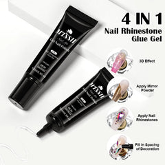Nail Rhinestone Glue Nails Super Strong Gel Nail Glue for Nail Charm 3D Nails Bling Gel Decoration Varnish TPO FREE HEMA FREE