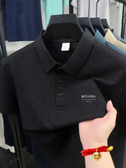 Cool POLO shirts for men's casual wear, with exquisite craftsmanship, with lapel, button closure, in solid color, classic and fa
