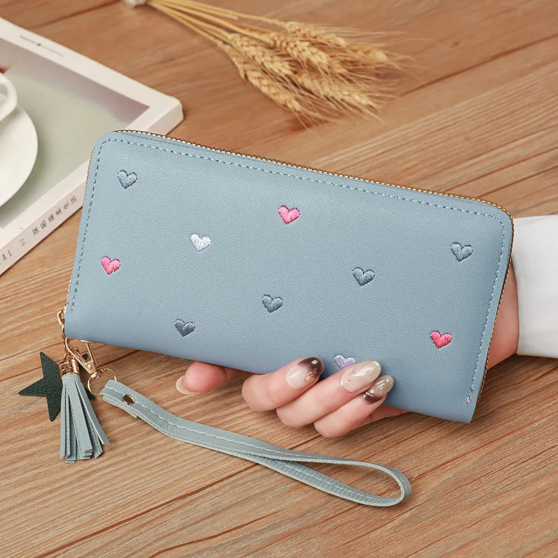 Women’s Long Wallets Purses Luxury Love Heart Wallets