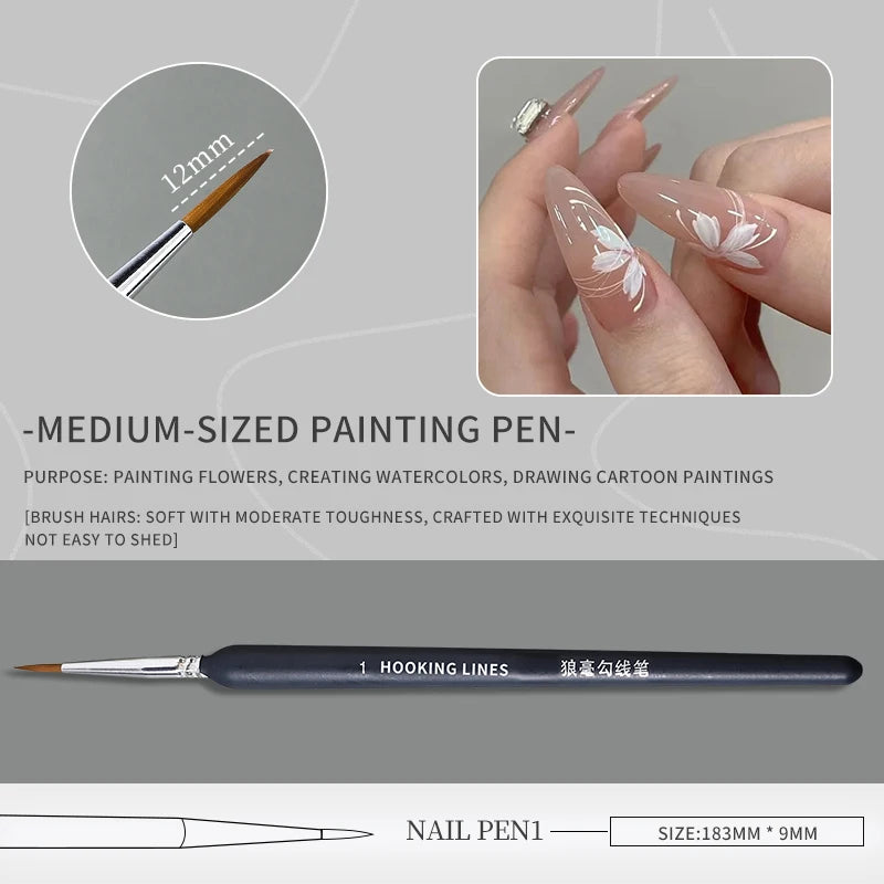 Nail Brushes - Art Acrylic Kolinsky Set, Manicure Painting, Supplies Stylist Tech Manicurist, Tools Accessories, Stuff Things