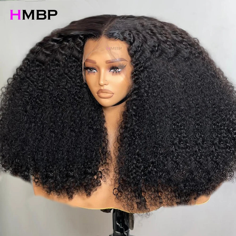 Glueless Wig Human Hair Ready To Wear Kinky Curly 13x6 HD Lace Frontal Wig Pre Plucked With Baby Hair Brazilian Glueless Wigs
