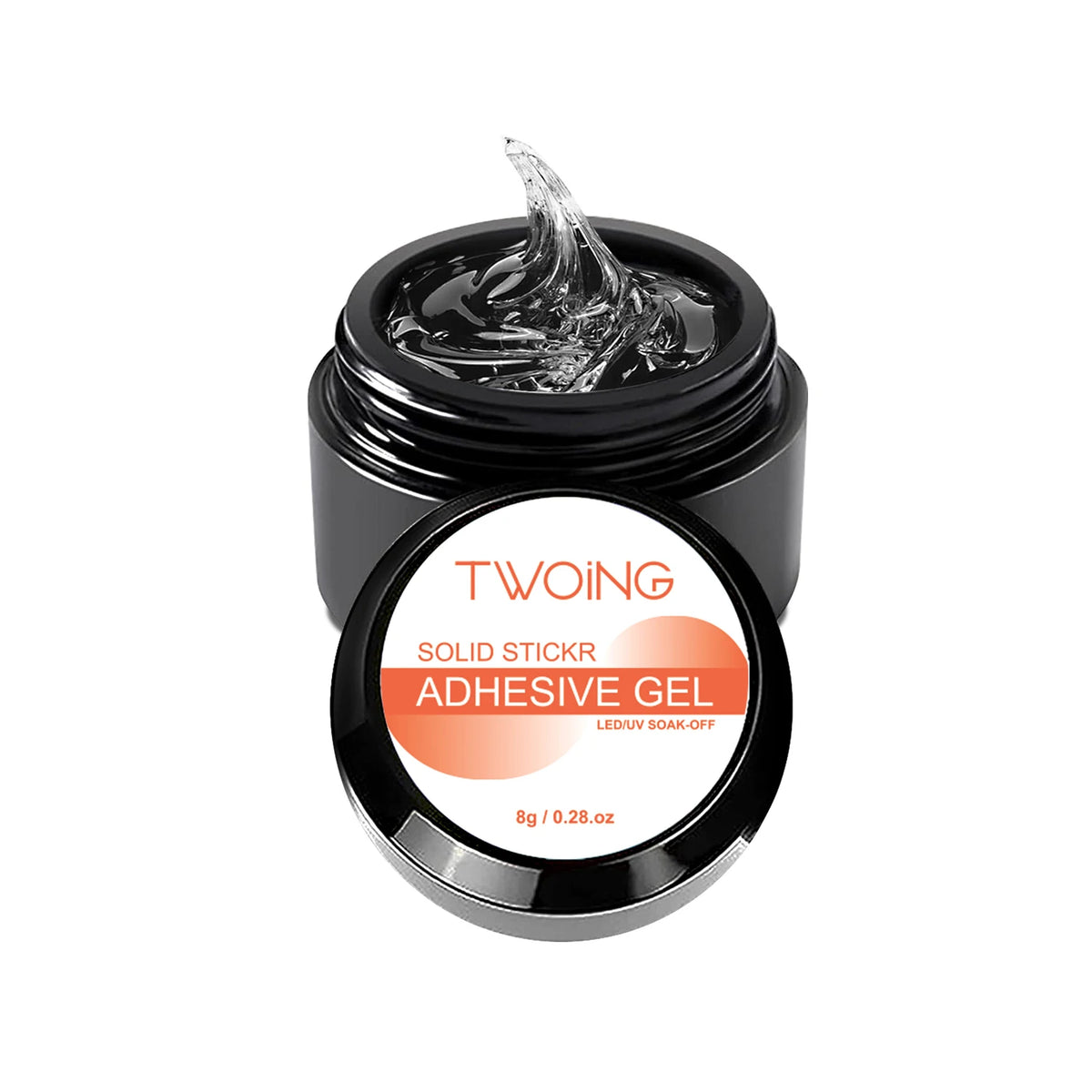 Soild Nail Glue Gel For Press OnNails,Fake Nail Tips,Acrylic Nails,Long-Lasting Strong Adhesion Solid Gel NeedUV Light cured 8g