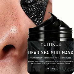 Dead Sea Mud Face Mask Cleanser, suitable for all skin types. Rich in minerals, it moisturizes and brightens the skin.