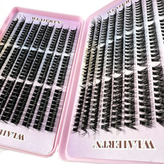 Faux Mink Eyelashes 540Cluster C Curled 9-16mm Mixed Natural Eyelash Extension 3D Russian Strip Personal Eyelash Makeup Tool