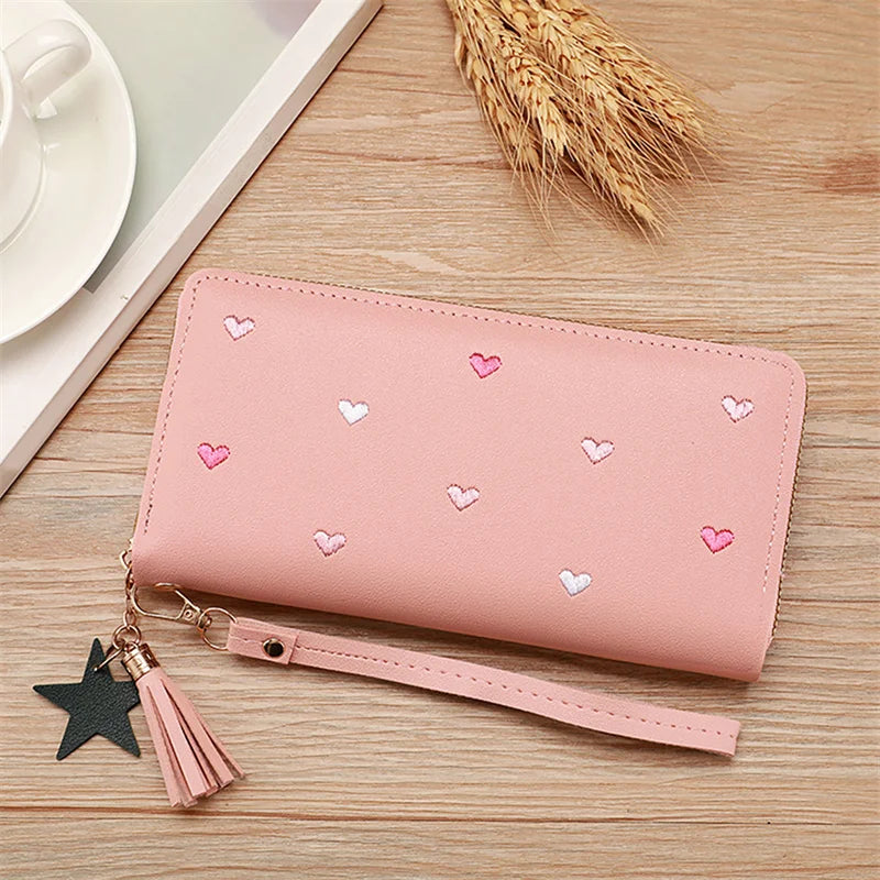 Women’s Long Wallets Purses Luxury Love Heart Wallets