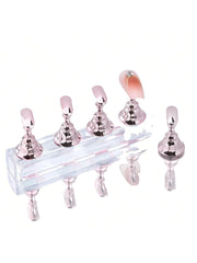 Nail Stand Art Display Practice Nail Stand, Drawing, Fake Nail Pressing Design with Diamond Base, Nail Salon DIY