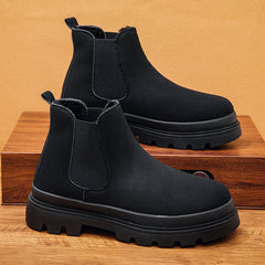 2025 High Quality Men‘s Booties Platform Ankle Chelsea Boots for Man Luxury Designer Shoes for Men Flat Heel Warm Casual Elegant