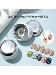 Nail Rhinestone Gel for DIY 3D Shaping Manicure 20g Super Adhesive NO Wipe Nail Gel for Powder Solid Jewelry Gel