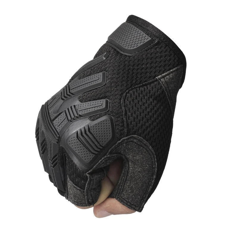 Tactical Mittens Half Finger Gloves Fingerless SWAT Glove Army Military Rubber Protective Airsoft Bicycle Shooting Driving Men