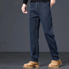 Men's Straight Jeans Autumn New Casual All-match Trousers Business Pants