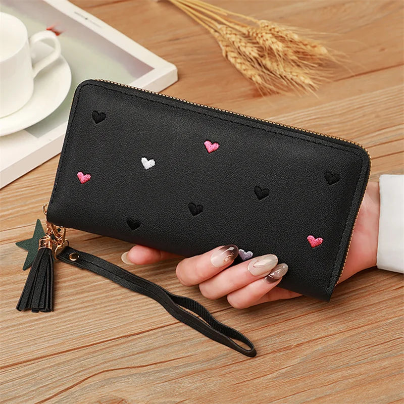 Women’s Long Wallets Purses Luxury Love Heart Wallets