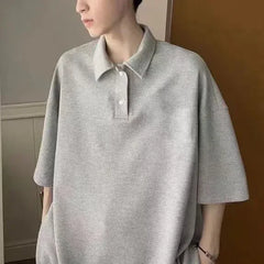 POLO Men Short-sleeved Summer New Heavyweight Couple Loose American Five-point Fashion Brand T-shirt