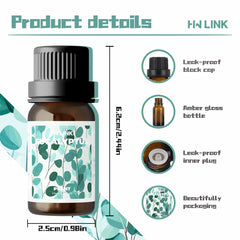 Eucalyptus Essential Oils 10ml Eucalyptus Oil For Diffusers,Hair,Skin Care,Aromatherapy,Body Massage,Soap And Candle Making